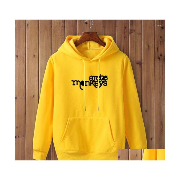 Sudaderas con capucha para hombre Sudaderas para hombre Otoño Invierno Monos árticos Impreso Fleece Manga larga Chorlitos Masculino Hip Hop Skateboard Drop Delive DH20O