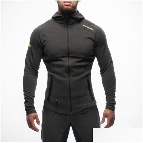 Sweats à capuche pour hommes Sweatshirts Hommes Bodybuilding Gym Chemises d'entraînement À Capuche Costumes De Sport Survêtement Hommes Chandal Hombre Wear Animal Drop Del Dhval