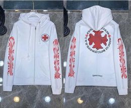 Heren Hoodies Sweatshirts Heren Chroom Winter Hart Hoodie Ch Lange mouw Losse Jas Capuchon Hoody Mannen Vrouw Hip Hop Chromees Harten p12