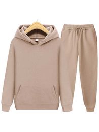 Sweats à capuche pour hommes Sweatshirts Mens Gym Plain Survêtement Sublimation Unisexe Ensemble à capuche surdimensionné