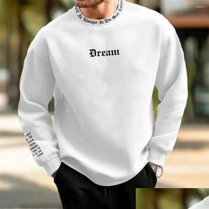 Heren Hoodies Sweatshirts Heren Hoodies Heren Sweatshirt Dik Warm Casual Gezellig Ronde hals Lange mouw Letterprint Ideaal voor herfst Win Otnfd