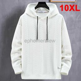 Sweats à capuche pour hommes Sweats à capuche pour hommes grande taille 10XL couleur unie à capuche printemps automne sweat à capuche homme grande taille 10XL pull noir blanczln231128