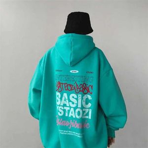 Heren Hoodies Sweatshirts Mens Nieuwe rots Hap Hip Hop Graphic Sweatshirt Mens Hooded Cotton Autumn goedkoop Koreaans losse welkomsthandel Q240506