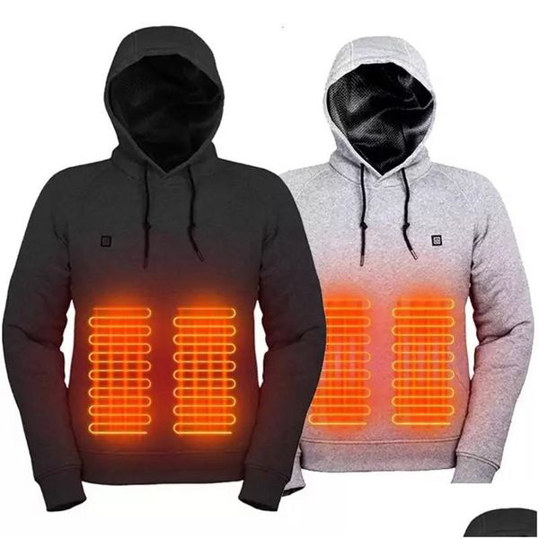 Sweats à capuche masculine Sweatshirts pour hommes Extérieur électrique USB Pulllateurs Hommes Vêtements chauds chauds Hiver Charges Veste de chaleur