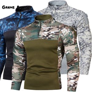 Heren Hoodies Sweatshirts Mens Tactical Combat Zipper Men Militair uniform Camouflage Shirt Us Army Cloths Camo lange mouw Jogger Coats 221117