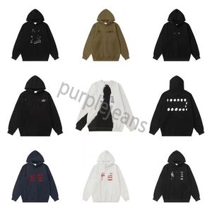 Sweats à capuche pour hommes Sweatshirts MM6 Margiela Haute Qualité Lettre Brodée Découpe Design Couple Pull À Capuche Hommes Femmes Vêtements