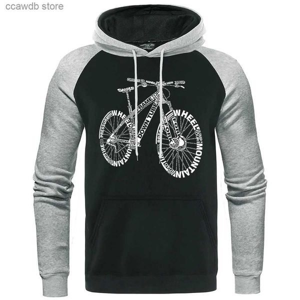 Sudaderas con capucha para hombre Sudaderas Bicicleta de montaña Ciclismo Bicicleta con capucha Bicicleta increíble Hombres Sudadera con capucha Sudadera suelta de gran tamaño Casual Manga raglán Ropa deportiva para hombre T240110