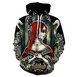 Heren Hoodies Sweatshirts Movie Jack 2023 En Sally Unisex Lange Mouwen Sweatshirt Met Capuchon Dames Heren Hoodie Nightmare Before Christmas Harajuku Kleding 231124