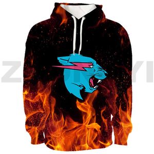 Heren Hoodies Sweatshirts Mr Wolf Beast Lightning Cat 3D Hoodies Mannen Kleding Vrouwen Harajuku Anime Kleding Tieners Oversized Sweatshirt Japanse StreetwearW230325