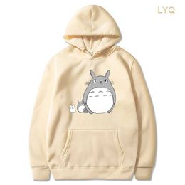 Sweats à capuche pour hommes Sweatshirts Mon voisin Totoro Anime Imprimé Streetwear Hommes Femmes Mode Sweat à capuche Harajuku Pulls Survêtements IEQF