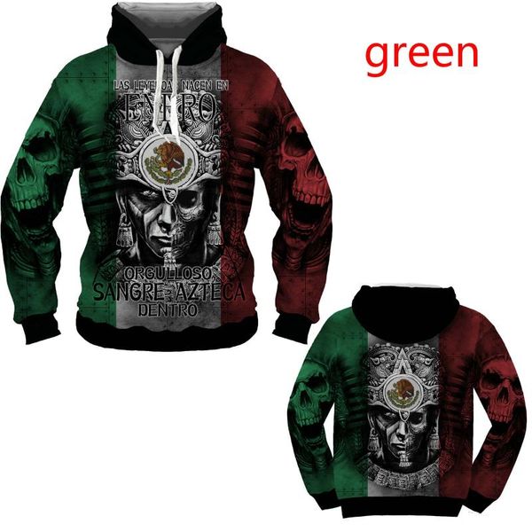 Sweats à capuche pour hommes Sweatshirts motif natif imprimé guerrier aztèque mexicain Cosplay décontracté 3d sweat drôle armure pull pour hommes