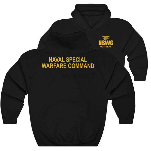 Sudaderas con capucha para hombre Sudaderas Naval Special Warfare Command Naval SEAL Hell Week Sudadera con capucha 100% algodón Sudaderas casuales Estilo militar Ropa de calle 24318