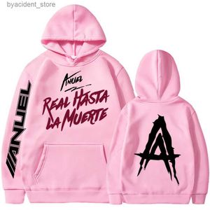 Heren Hoodies Sweatshirts Nieuwe Anuel AA Gedrukt Hoodies Sweatshirt Jas Real Hasta La Muerte casual trainingspak Kom Heren Dames Kleding Anime Trui L240315