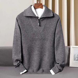 Sweats à capuche pour hommes Sweatshirts Nouveauté Mode 100% Pull en cachemire de haute qualité Hommes Casual Épaissi Zipper Polo Knit Winter Taille S-4XL 24328