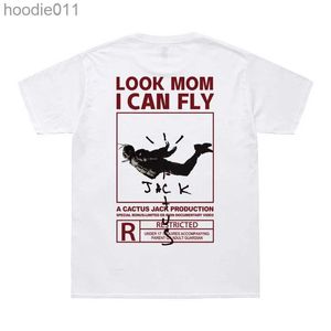 Heren Hoodies Sweatshirts Nieuwe aankomst Zomer T-shirt Look Mom I Can Fly Funny Print T-Shirt Mens Swag Hip Hop Street Clothing C24325