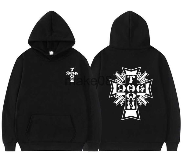 Sweats à capuche pour hommes Sweatshirts New Dogtown Og Noir Blanc Imprimer Sweat à capuche Hommes Femmes Hip Hop Punk Rock Sweats à capuche Streetwear Mode Casual Sweat à capuche Tops J230823