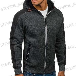 Sudaderas con capucha para hombre Sudaderas con capucha para hombre Patchwork Cremallera Bolsillos con capucha Otoño Invierno Cálido Moda Casual Sudadera Streetwear Masculino Cardigan 3XL T231220