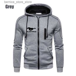 Heren Hoodies Sweatshirts Nieuwe heren Autumn Winter Fashion Gedrukt Cardigan Zip Design Hoody Jacket Casual Male Male Hooded Sweatshirt Coat Sport Kleding Q240528