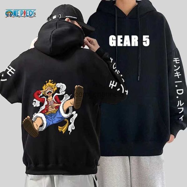 Sudaderas con capucha para hombre Sudaderas más nuevas Gear 5 Luffy Sudaderas con capucha gráficas Sun God Graphic 90s Anime Pullover One Piece Moda Sudaderas Casual Invierno Ropa masculina T240217