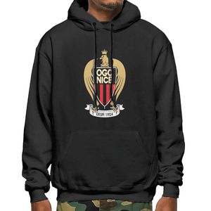 Sudaderas con capucha para hombre Ogc Nice Les Aiglons France Ligue Anime Sudadera con capucha de gran tamaño Suéteres de invierno para hombres