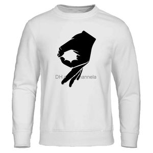 Sweats à capuche pour hommes Sweatshirts Okay Hand Sign T-Shirt Finger Ok Hoody Hommes Personnalité Lâche Swetshirts Crewneck Oversize Vêtements Anime Pull Hoody Menswear T240217