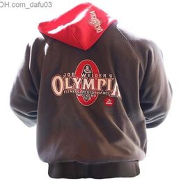 Heren Hoodies Sweatshirts Olympia Heren Gym Hoodie Fitness Sweatshirt Pull up Sportkleding Heren Sportkleding Capuchon Jas Kleding Z230803