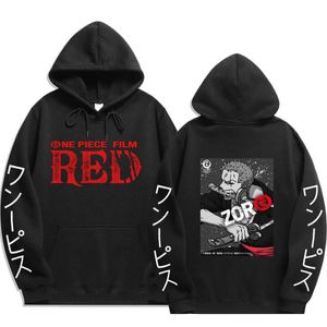 Sudaderas con capucha para hombre Sudaderas One Piece Theatre Red Print Otoño Invierno Sudadera con capucha Daily Top Dsh8