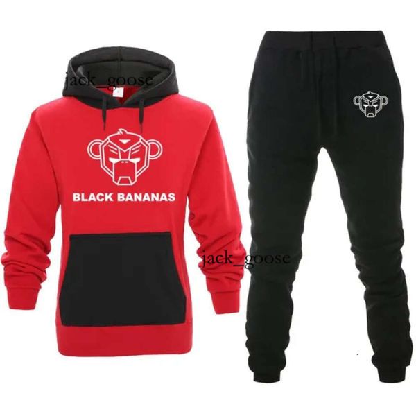 Sweats à capuche pour hommes Sweats à capuche orange Marque Lettre imprimée BANANAS NOIRES Ensembles deux pièces Survêtement à capuche Hommes / femmes Vêtements de sport Sweats à capuche + pantalons de survêtement Jogg 363