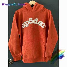 Sweats à capuche pour hommes Sweats Orange Sp5der 555555 Sweat à capuche Homme Femme Haute Qualité Spider Web Hooded Young Thug Pull 0912H7LKM