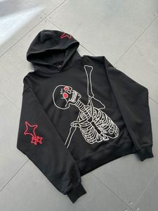 Heren Hoodies Sweatshirts Oversized Skull Print Hoodie Men Kleding Hoogwaardige Streetwear Fashion Loose Tracksuit Men Harajuku Casual Vintage 230310