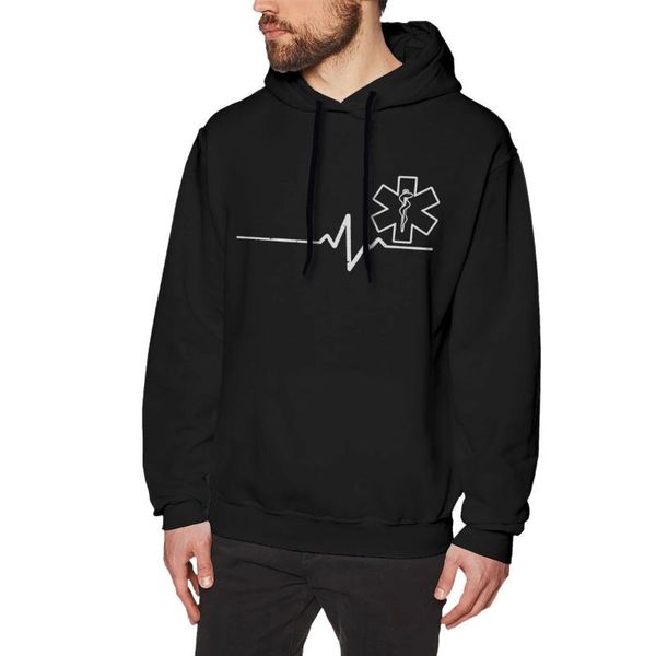 Sweats à capuche pour hommes Sweatshirts Paramedic Heartbeat Thin White Line Top Pull à capuche