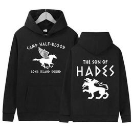 Sweats à capuche masculine Sweats Percy Jackson Camp Half Blood Hoodie Mens Long Manches Sweatshirt Unisexe Overasise surdimensionné Y2K Vêtements 240424