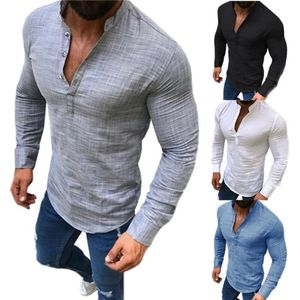 Sweats à capuche pour hommes Sweat-shirts Plaine à manches longues Tops Chemisier Lin Muscle Shirt Casual Sports Basic Tee