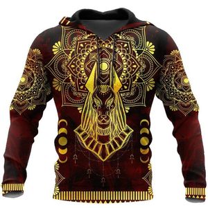 Sweats à capuche pour hommes Sweats PLstar Cosmos 3Dprint Horus Ancient Egypt Art Fashion Harajuku Streetwear Funny Casual Hoodies confortables / Sweat