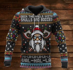 Sweats à capuche pour hommes PLstar Cosmos 3DPrinted est Viking Joyeux Noël Valhalla Unique Unisexe Hrajuku Streetwear Casual HoodiesZipSweatshirt 5 230206