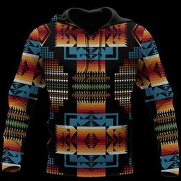 Sweats à capuche pour hommes PLstar Cosmos est 3Dprinted Native Pattern Culture Art Harajuku Premium Streetwear Unique Unisex HoodiesSweatshirtZip B1 230802