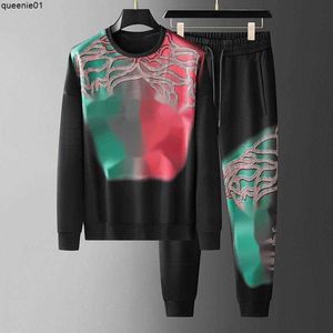 Sweats à capuche pour hommes Sweatshirts Plus Taille Hommes Vêtements Diamond Pantalon Costume Vers Designer Mens Pull Pulls Sweat-shirt à col rond Pantalon de survêtement décontracté 4XL 5XL