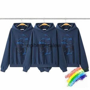 Heren Hoodies Sweatshirts Giftige Slang Nice Washed Hoodie Heren Dames 1 1 Beste kwaliteit Blauw Make Old Vintage Beschadigd Pullover Met capuchonephemeralew