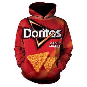 Heren Hoodies Sweatshirts Potato chips Snacktas Plezier 3D -geprinte sweatshirt heren en dames super grote hoodie kinderjas Q240506