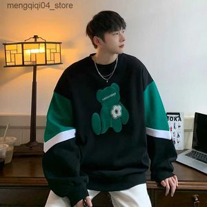 Sweats à capuche pour hommes Sweatshirts Privathinker Green Bear Hommes Mode Brand New Streetwear Pulls Style Coréen Unisexe Lâche Mâle Vêtements Q240322
