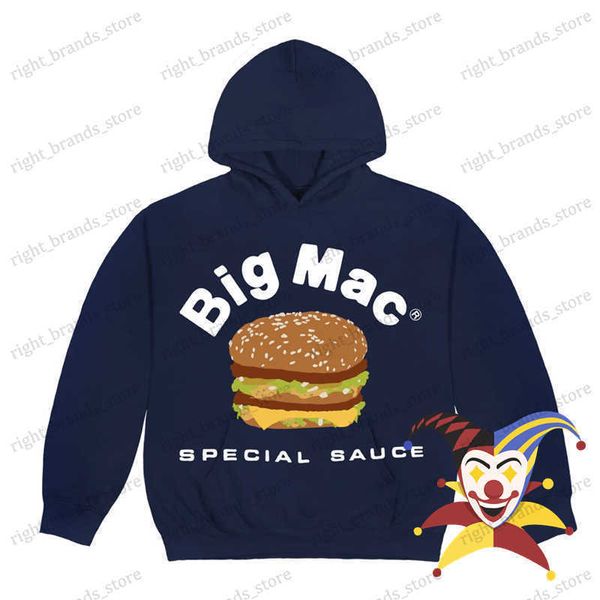 Sweats à capuche pour hommes Sweats Puff Print Cactus Plant Flea Market Big Mac Sauce Spéciale Hamburger Hoodie Hommes Femmes 1 Meilleure Qualité CPFM Pull À Capuche T230418