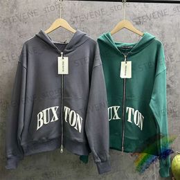 Mannen Hoodies Sweatshirts Bladerdeeg Print Cole Buxton Rits Hoodie Mannen Vrouwen Vest Gewassen Oversized Truien T231121