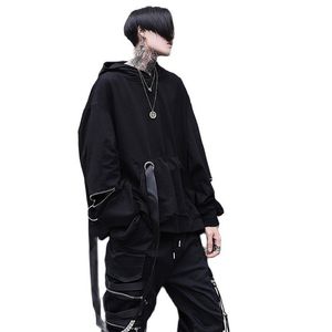 Sweats à capuche pour hommes Sweatshirts Punk Hip Hop surdimensionné hommes femmes Harakjuku décontracté sweat à capuche Goth Vintage mode coréenne Techwear Moletom