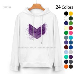 Sweats à capuche pour hommes Sweatshirts Purple Arrow Aquarelle Splatter Pull à capuche en pur coton 24 couleurs Hawkeye Clint Barton Kate Bishop 100% coton à capuche L231026