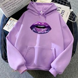 Heren Hoodies Sweatshirts Purple Hoodies Fashion Koreaanse Kpop Band Sweatshirts Flce Comfortabele vrouwen/mannen Hapleed pullovers Sudaderas Ropa Mujer Girl Y240510