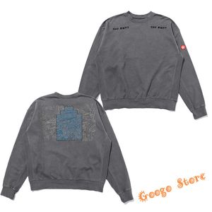 Heren Hoodies Sweatshirts Kwaliteit Vintage Gewassen Cav Empt C.E Pullover Hoodies Heren Dames Grijs Do Oud Eenvoudig Borduren Casual CAVEMPT Sweatshirts 230822