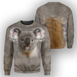 Sweats à capuche pour hommes Sweatshirts Lapin Kangourou Koala Sweat-shirt imprimé 3D pour hommes Casual Girafe Cochon Graphique Pulls Street Crew Neck Sweat à capuche à manches longues