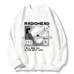 Sudaderas con capucha para hombre Sudaderas Radiohead Te veré en la próxima vida Sudadera con capucha Hombre Mujer Rock Boy Sudadera con estampado retro Loose Japan Station Tops Band Music J230818