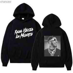 Hoodies voor heren Sweatshirts Rapper Anuel Hoodies Hip Hop Sweatshirts Real Hasta La Muerte Gedrukt Street chic Jas Metaal Muziek Casual Trui met lange mouwen LST230902