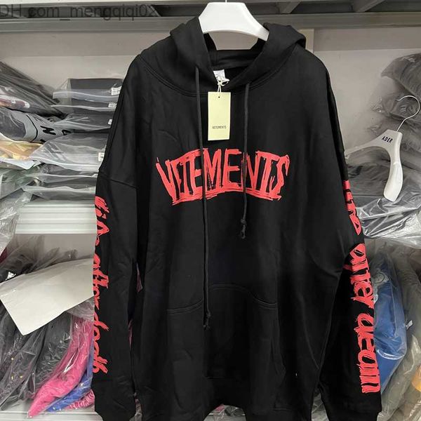 Sudaderas con capucha para hombres sudaderas reales Veements Hoodies Hoodies Bullet Bullet Carta impresa Carta de bordado sudadera para hombres VTM Z230815